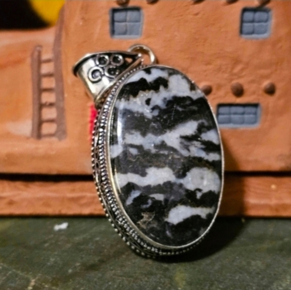 White Buffalo Turquoise Pendant - purity, strength, innocence